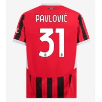 AC Milan Strahinja Pavlovic #31 Hjemmebanetrøje 2024-25 Kortærmet